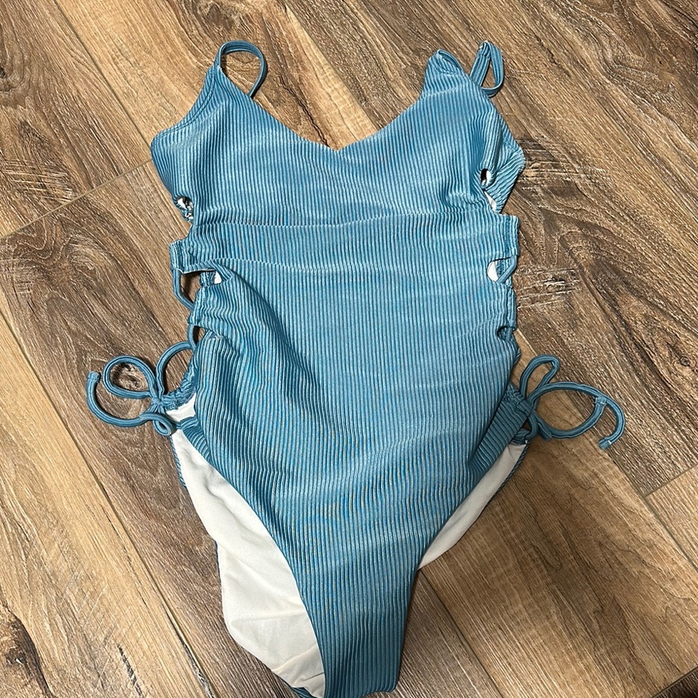 Hula Honey Blue and White One Piece Swimsuit